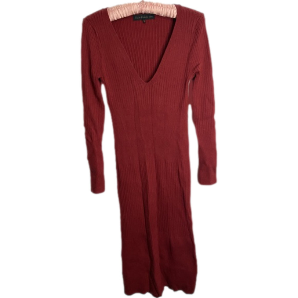 HOUSE of Harlow 1960 x Revolve Aaron Knit Dress in Sangria size medium